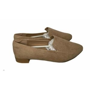 NEW Womens Just Fab Kyndria Taupe Pointed Toe Slip On Loafers Shoes Size 7 E